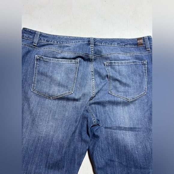 Simply Vera Wang Skinny Jeans Black Lace APPLIQUÉ On Side of legs blue size 18W - Picture 10 of 10